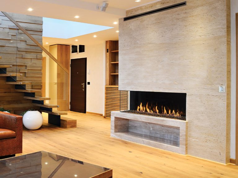 DaVinci Firenze Left Corner Gas Fireplace - manufacturer collection photograph