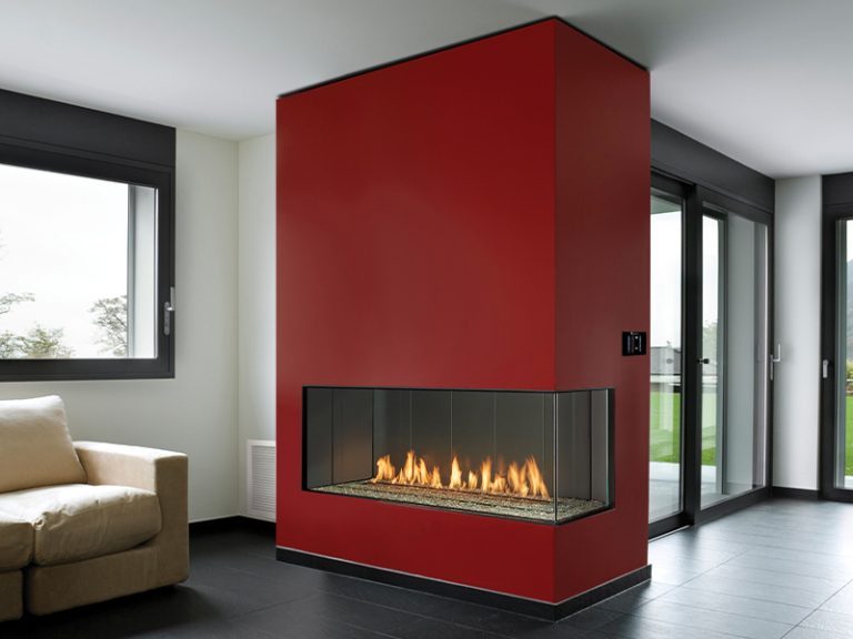 DaVinci Firenze Right Corner Gas Fireplace - manufacturer collection photograph