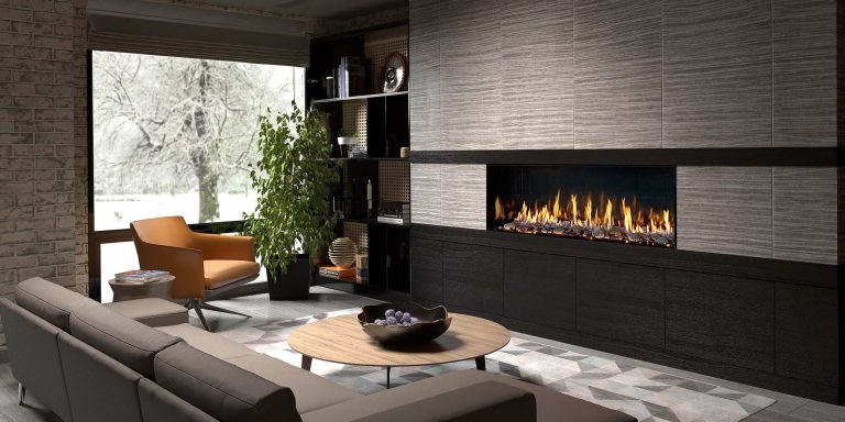 DaVinci Single-Sided Custom Gas Fireplace - manufacturer collection photograph