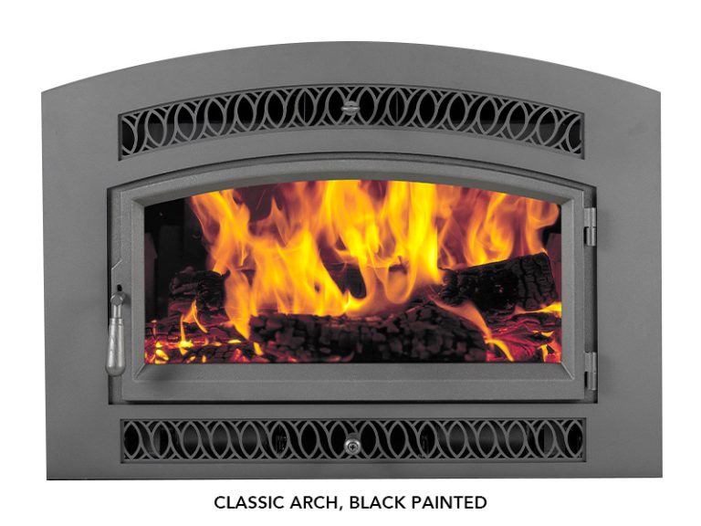 Fireplace Xtrordinair Medium Flush Wood Arched NexGen-Hybrid Insert