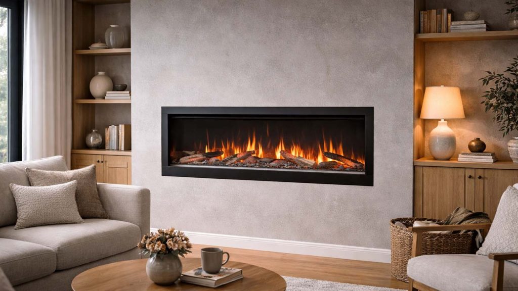 Fireplace Xtrordinair electric fireplace in a contemporary room