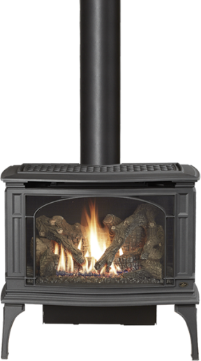 Lopi Greenfield Deluxe 99600316 with Oak log set, manufacturer FireBuilder configuration