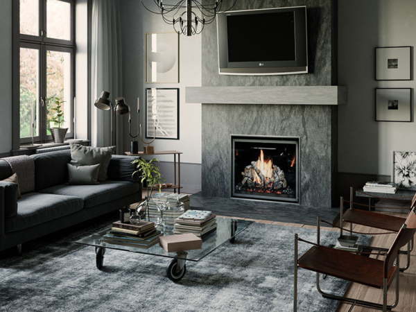 Fireplace remodeling example